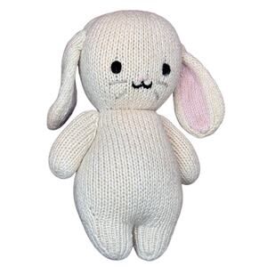 Cuddle And Kind Baby Bunny Oatmeal Mini Organic Knit Plush Toy 7" Cotton